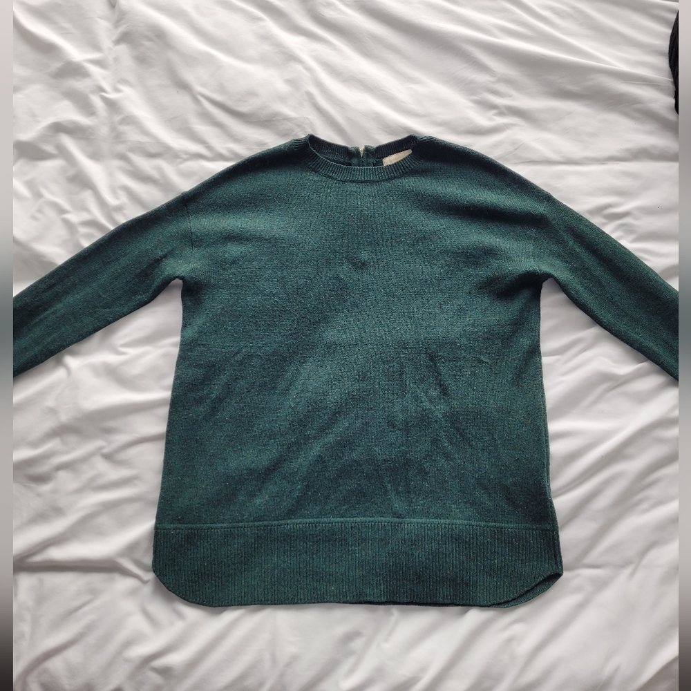 Green knit sweater, size small